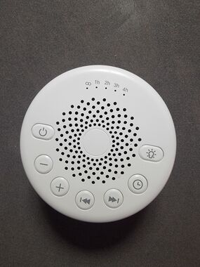 Easysleep EWN-12 White Round Noise Machine with Timer, Light & Sound Therapy